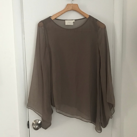 Lush Tops - Sheer bell sleeve blouse Lush Tops - Sheer bell sleeve blouse